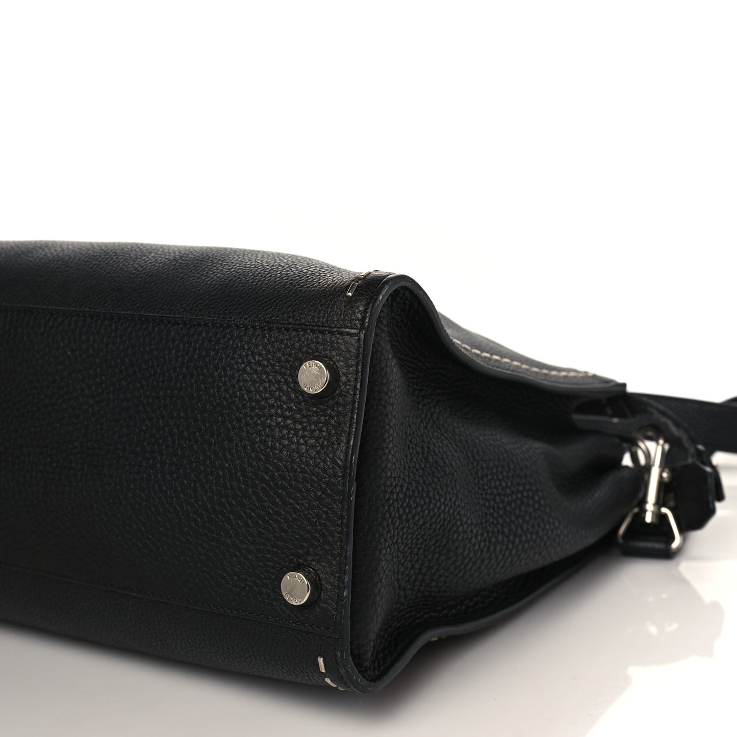 Cuoio Romano Selleria Metal Stitch Large Mens Peekaboo Iconic Essential Satchel Black
