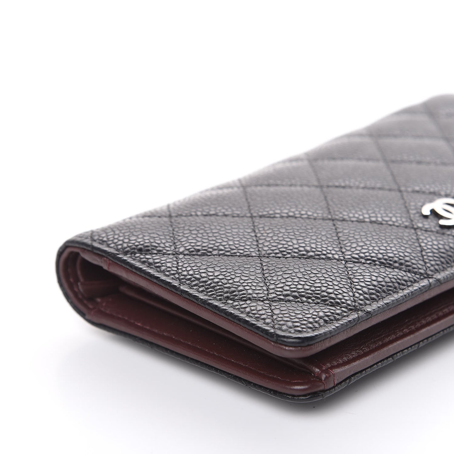 Caviar Quilted Yen Wallet Black