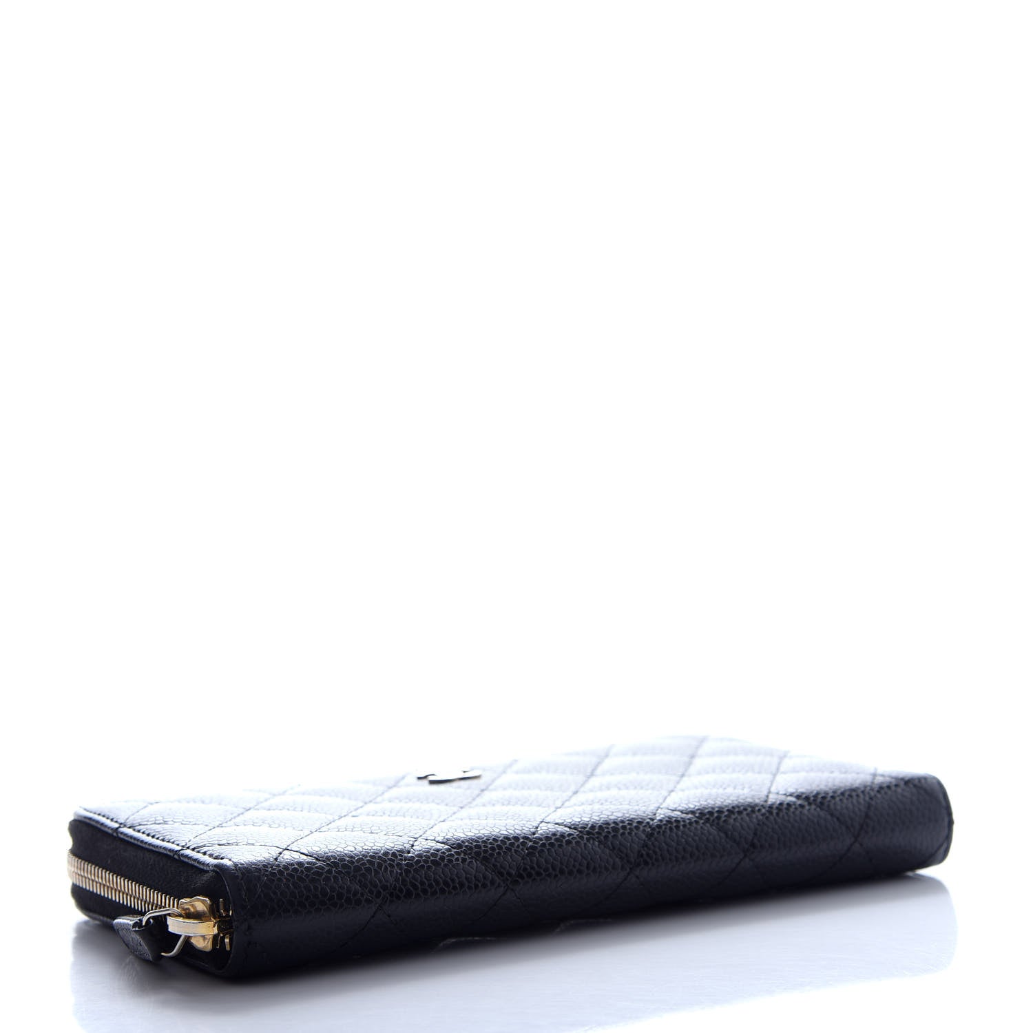 Chanel Caviar Quilted Large Gusset Zip Around Wallet Black 4 of 9