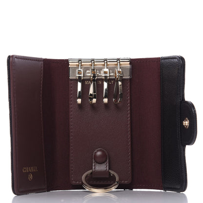 Chanel Caviar Quilted Classic 4 Key Holder Wallet Black 5 of 11