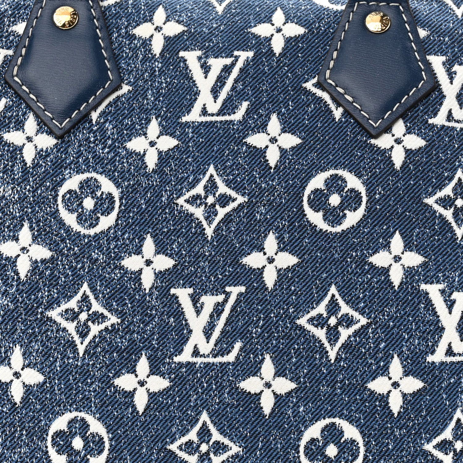 Louis Vuitton Monogram Jacquard Denim Speedy Bandouliere 25 Bleu 7 of 9