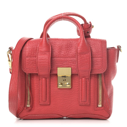 3.1 Phillip Lim Textured Calfskin Mini Pashli Satchel Red 1 of 10