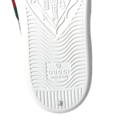 Gucci GG Supreme Monogram Strawberry Web Womens Ace Sneakers 36 Beige Multicolor Red Green 7 of 8