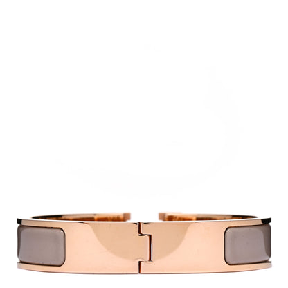Hermes Enamel Narrow Clic Clac H Bracelet PM Marron Glace 2 of 3