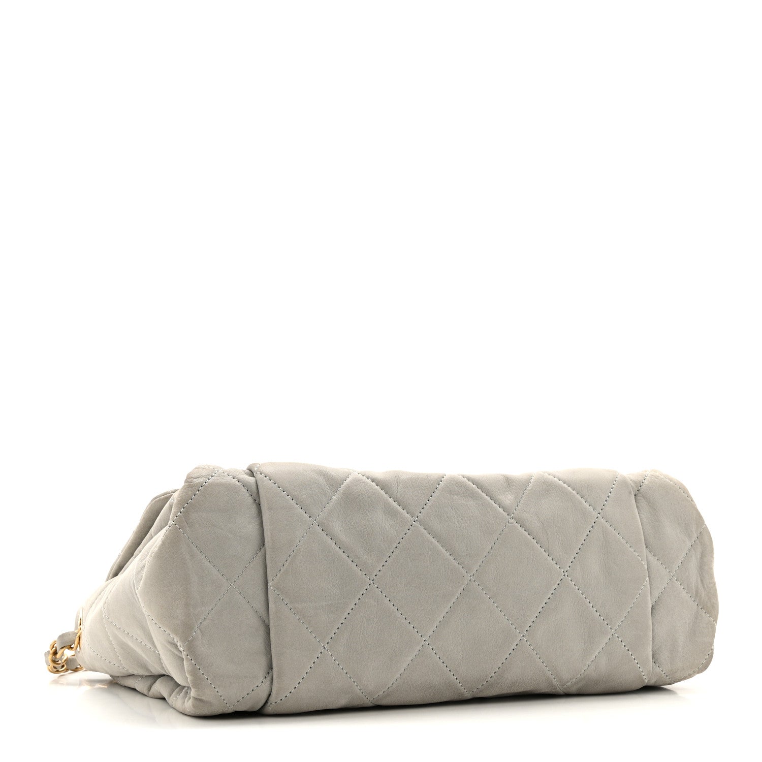 Chanel Iridescent Calfskin Quilted Large Accordion Flap Grey 4 of 11