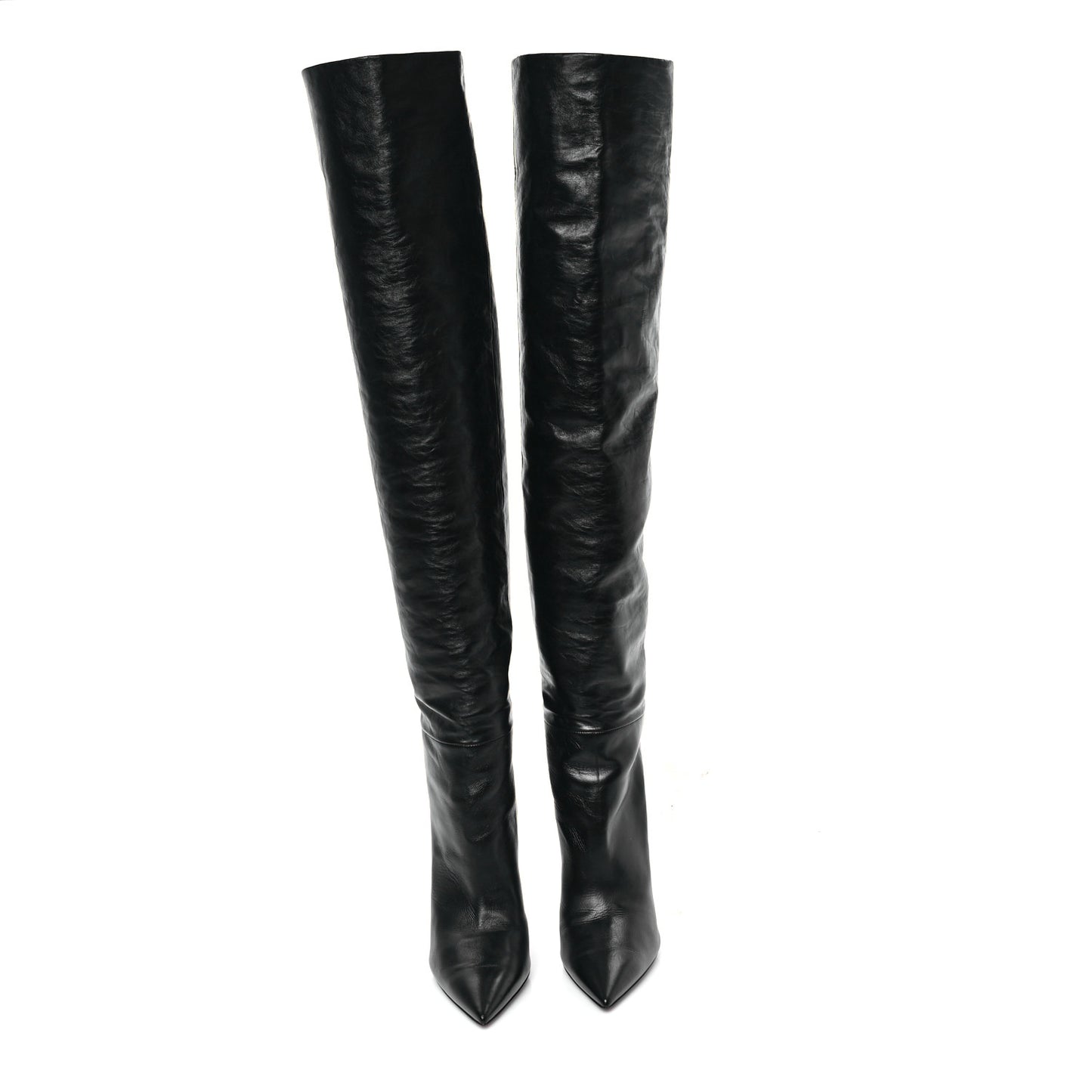 Calfskin Kiki 100 Over The Knee Boots 37.5 Black