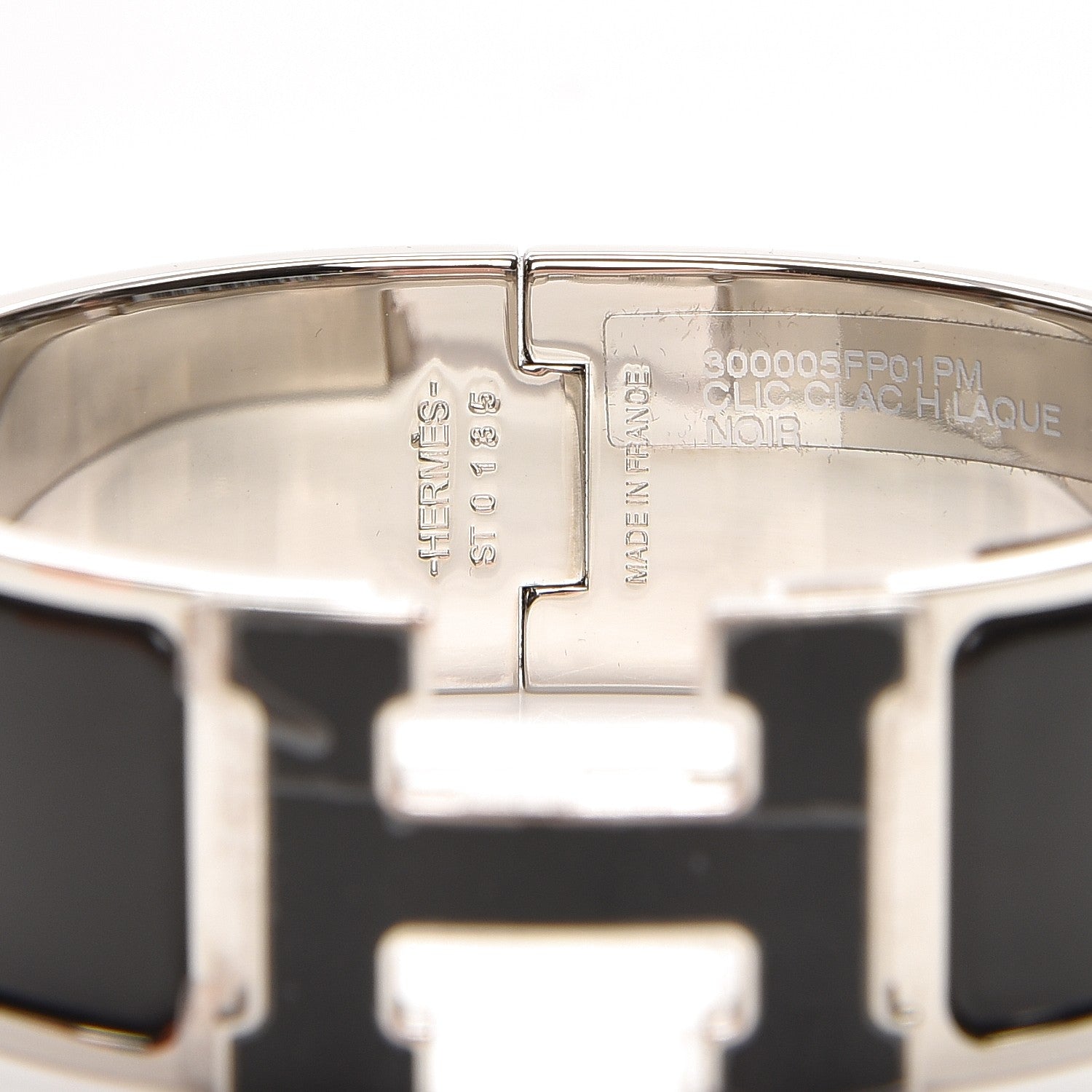 Hermes Enamel Wide Clic Clac H Bracelet PM Black 3 of 5