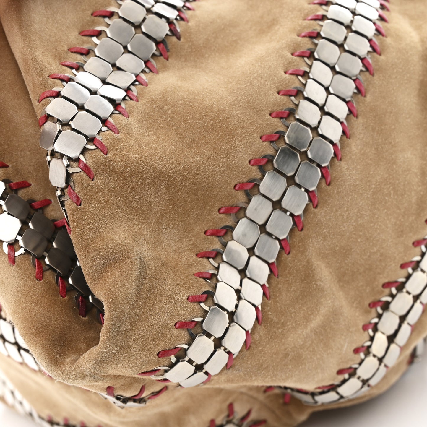 Nappa Velour Embellished Chrysler Aquilone Fortune Cookie Hobo Beige Pink