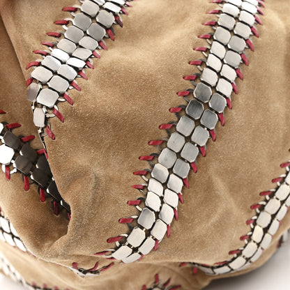 Bottega Veneta Nappa Velour Embellished Chrysler Aquilone Fortune Cookie Hobo Beige Pink 15 of 15