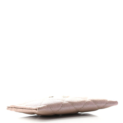 Chanel Iridescent Caviar Quilted Card Holder Beige 4 of 8
