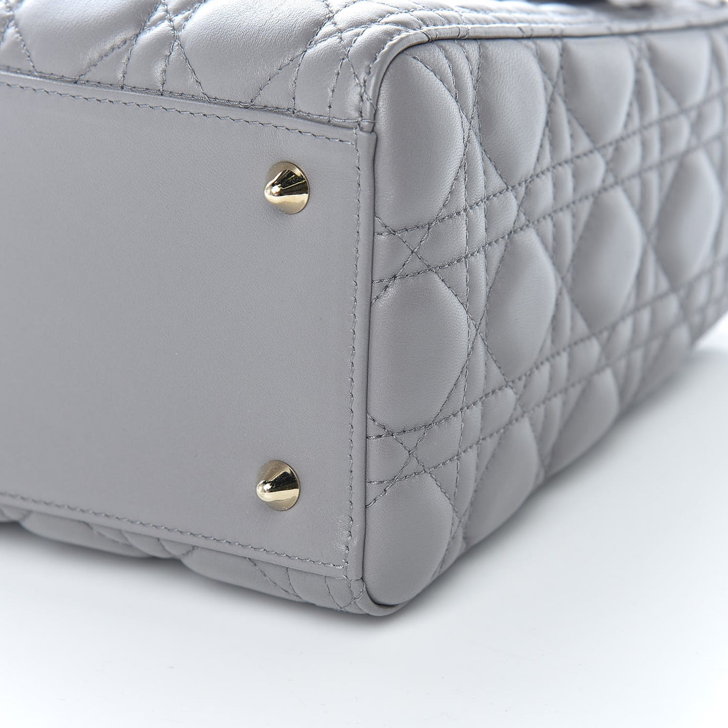 Lambskin Cannage Medium Lady Dior Grey