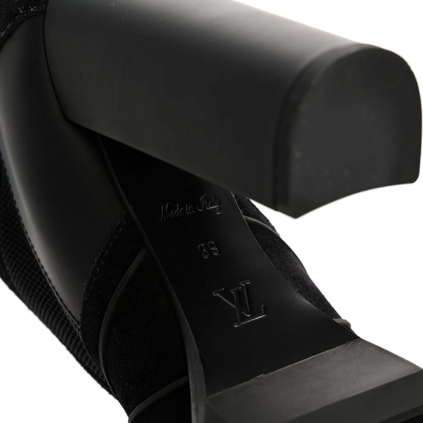 Suede Calfskin Monogram Star Trail Ankle Boots 39 Black
