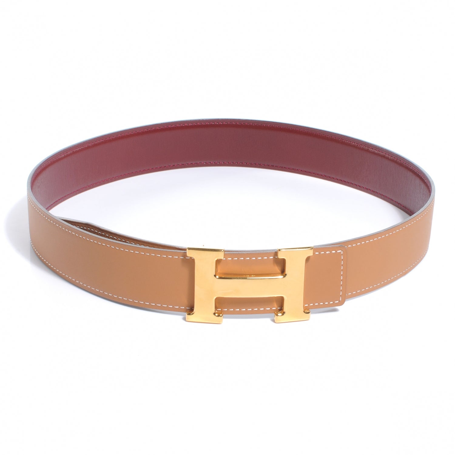 Hermes Box Chamonix Reversible Constance 32mm H Belt Gold Rouge 70 1 of 7