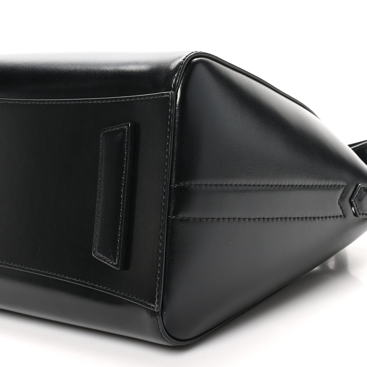 Shiny Lord Calfskin Small Antigona Black