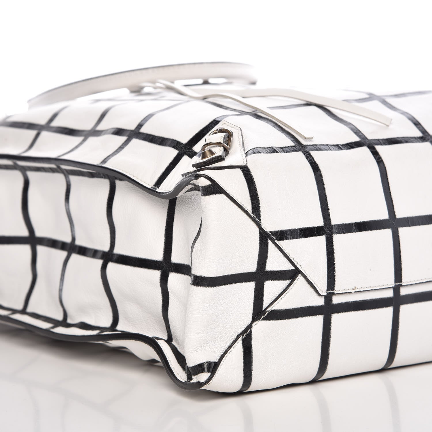 Balenciaga Agneau Papier Ledger Tote White Black 9 of 13
