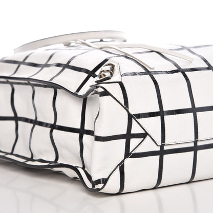 Balenciaga Agneau Papier Ledger Tote White Black 9 of 13
