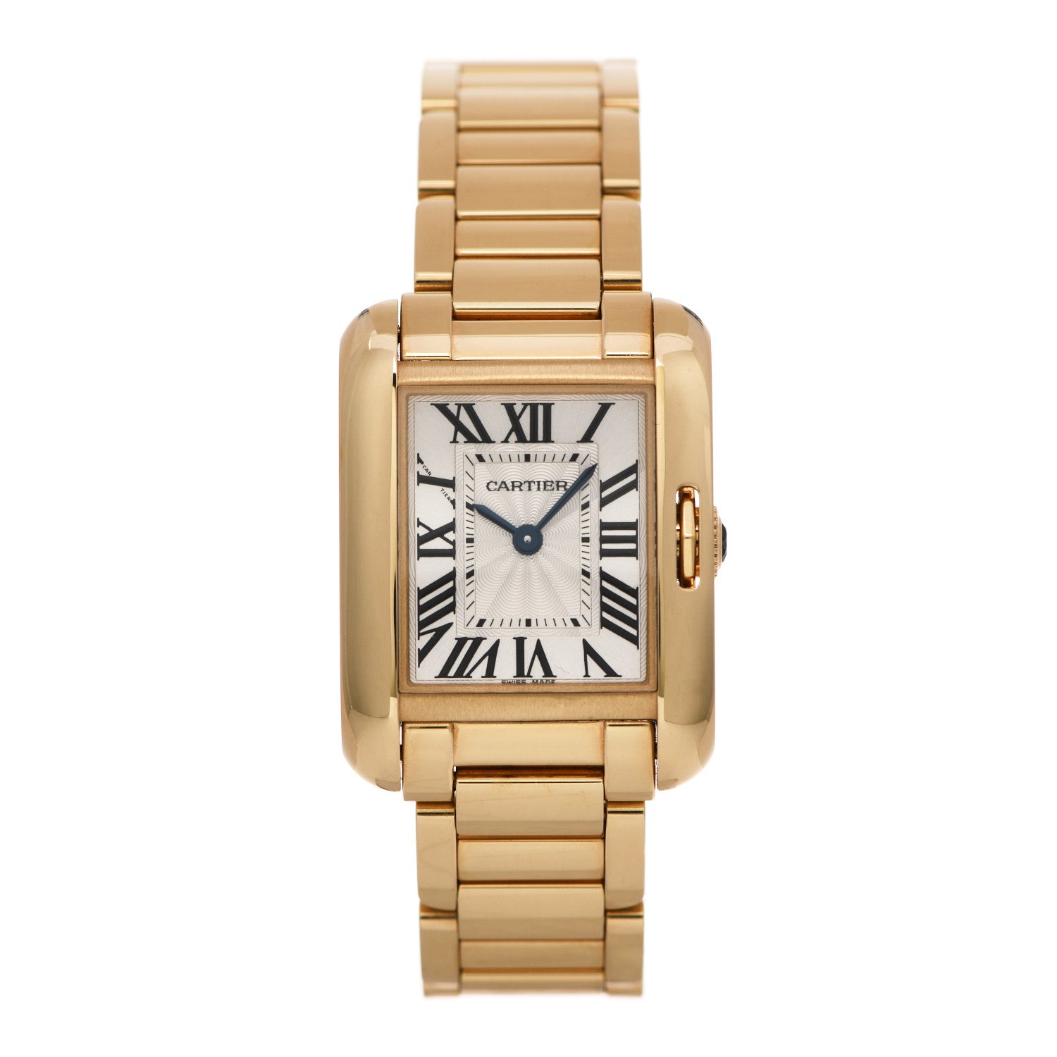 Cartier 18K Yellow Gold 23mm Tank Anglaise Quartz Watch 1 of 5
