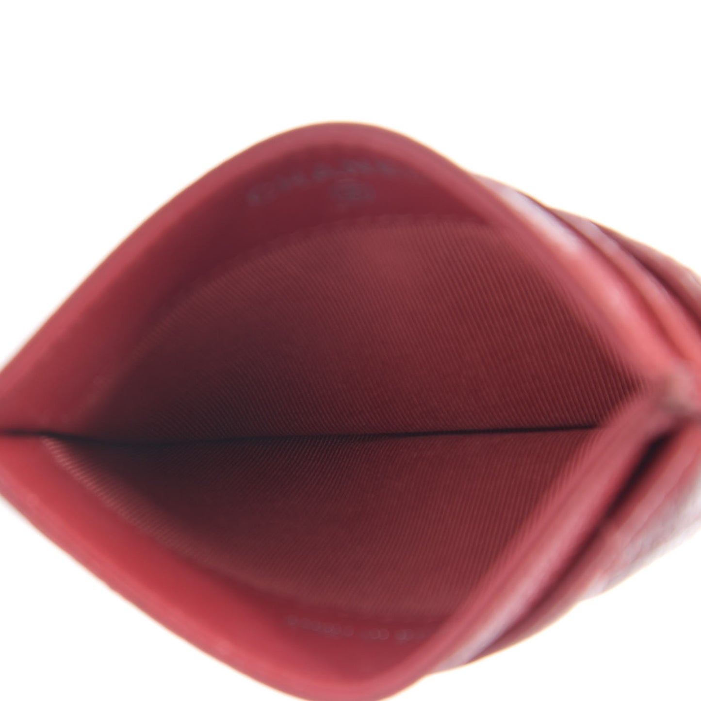 Caviar Quilted Card Holder Red