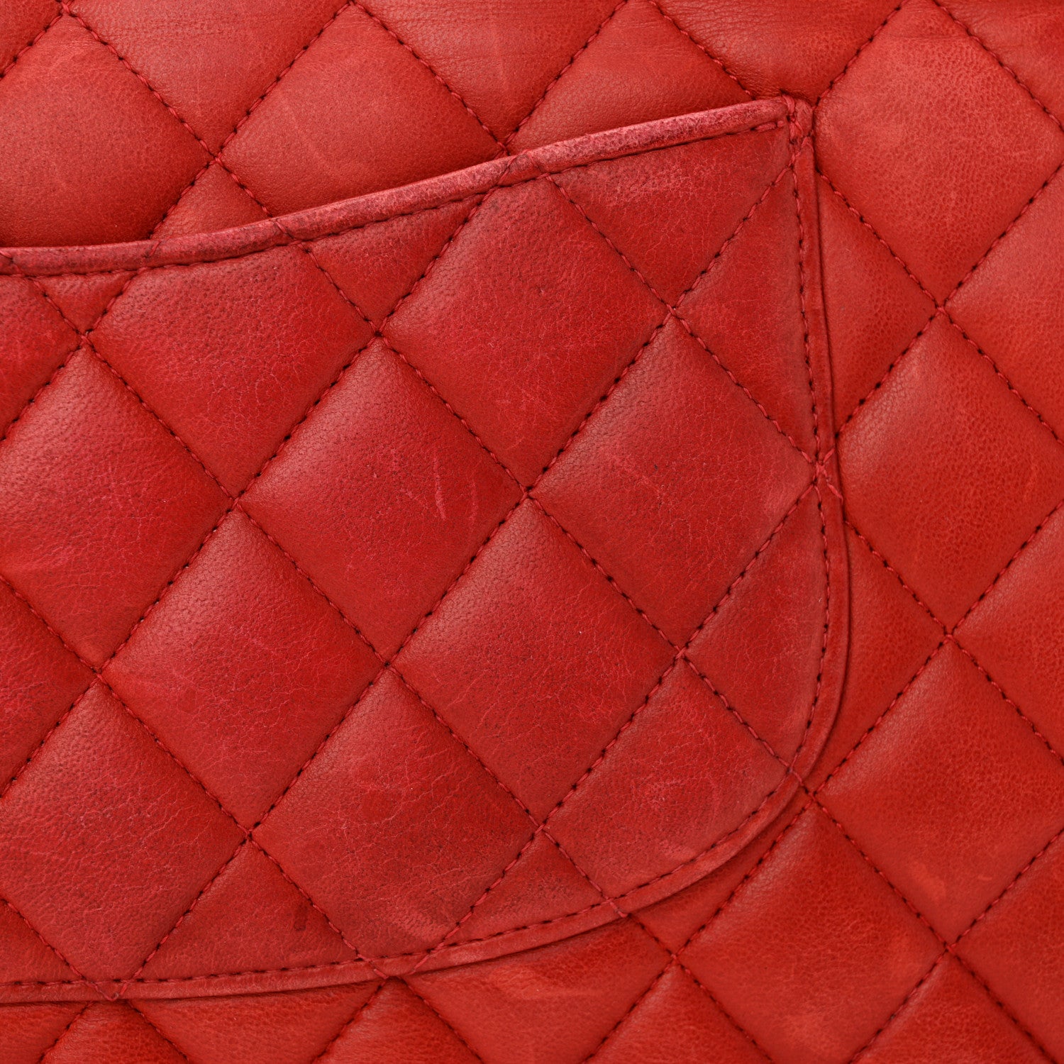 Chanel Lambskin Quilted Medium Double Flap Red 17 of 20