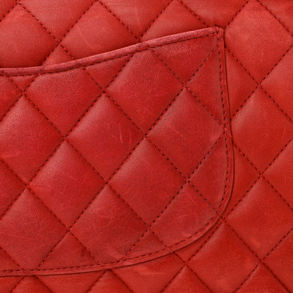 Chanel Lambskin Quilted Medium Double Flap Red 17 of 20