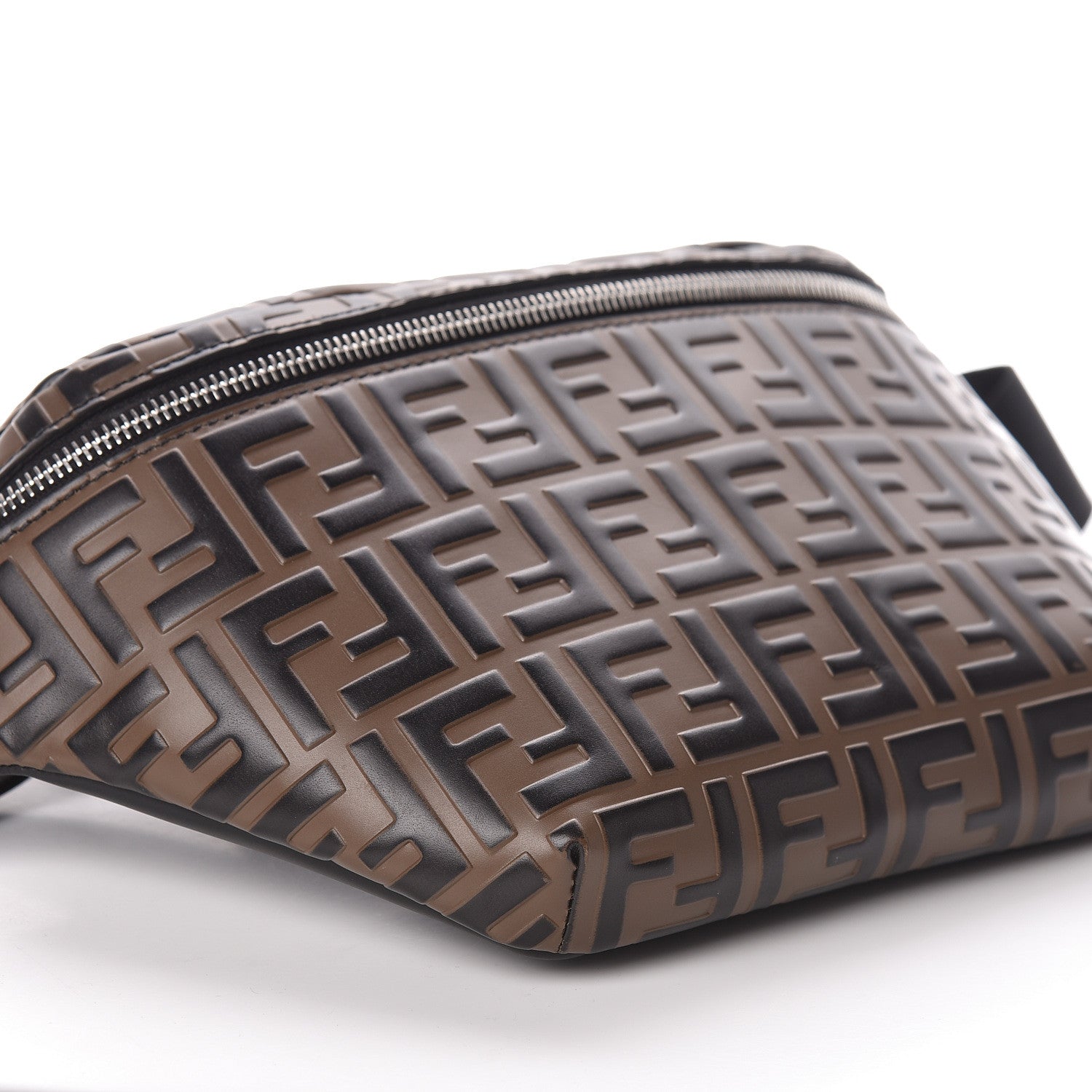 Fendi Vitello Century Bi-Color FF 1974 Embossed Belt Bag Maya Black 9 of 10