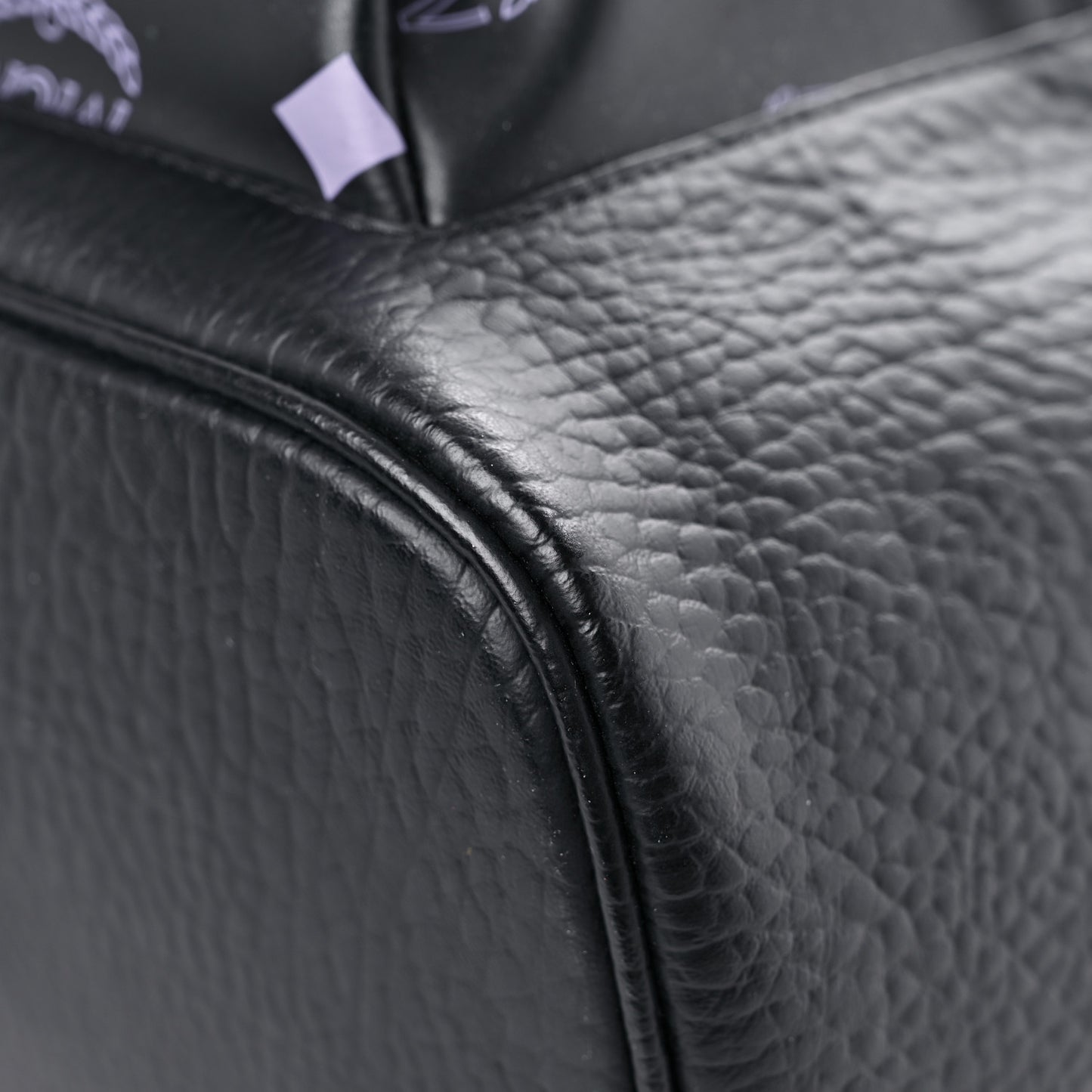 Grained Calfskin Visetos Color Splash Medium Backpack Black Dahlia Purple Summer Green