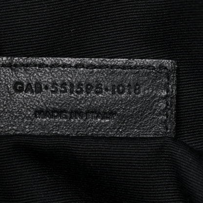 Saint Laurent Linen Canvas Teddy Shopping Bag Black 9 of 14