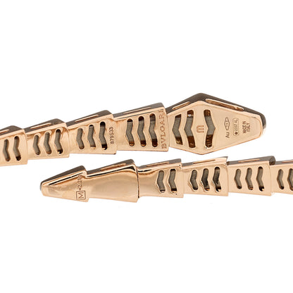 Bulgari 18K Rose Gold Diamond Serpenti Viper Bracelet M 3 of 3