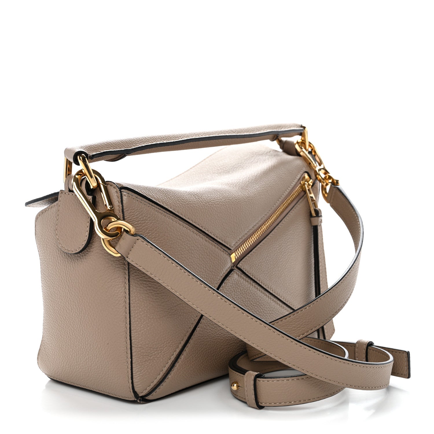 Loewe Grained Calfskin Small Puzzle Bag Sand 3 of 10