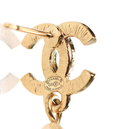 Chanel Metal CC Pearl Drop Earrings Gold 4 of 5