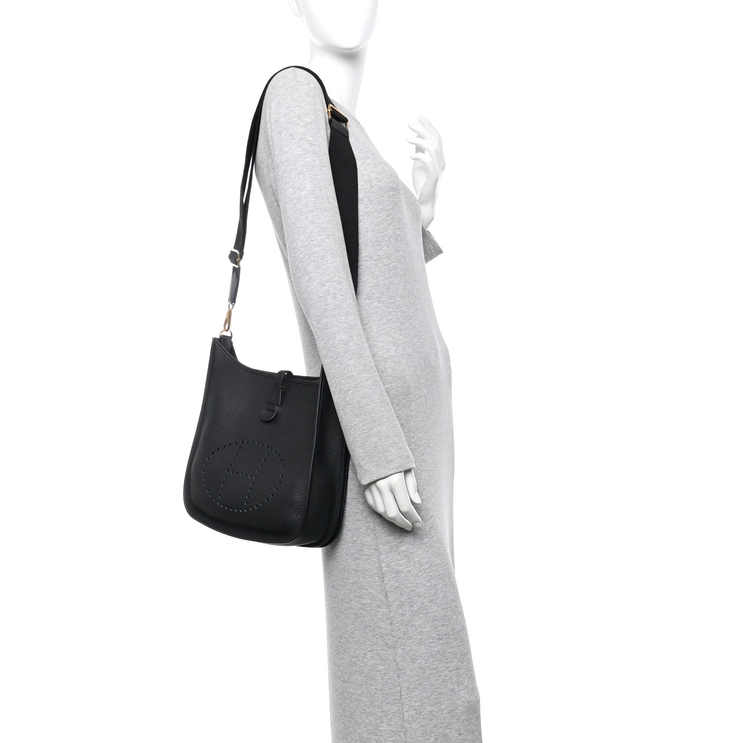 Hermes Taurillon Clemence EVELYNE III PM Black 2 of 11