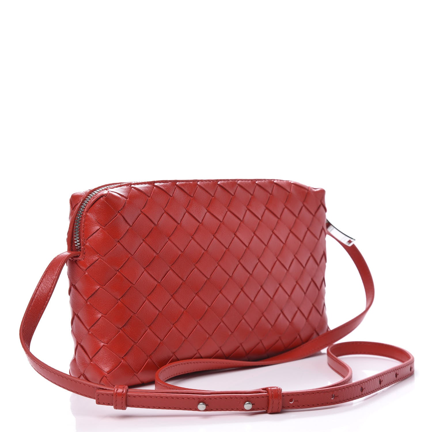 Bottega Veneta Nappa Intrecciato Crossbody Bright Red 3 of 8