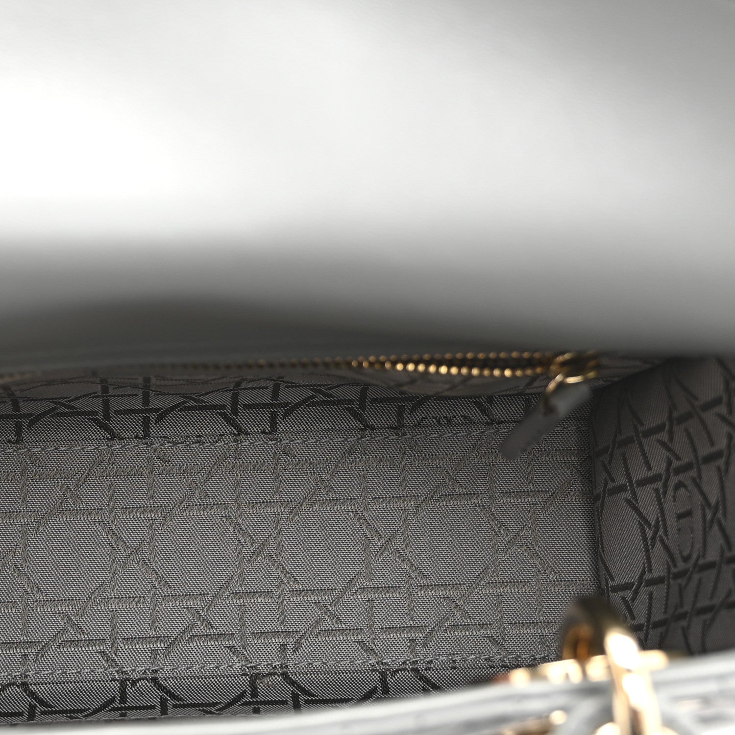 Christian Dior Lambskin Cannage Small My ABCDior Lady Dior Grey 5 of 10