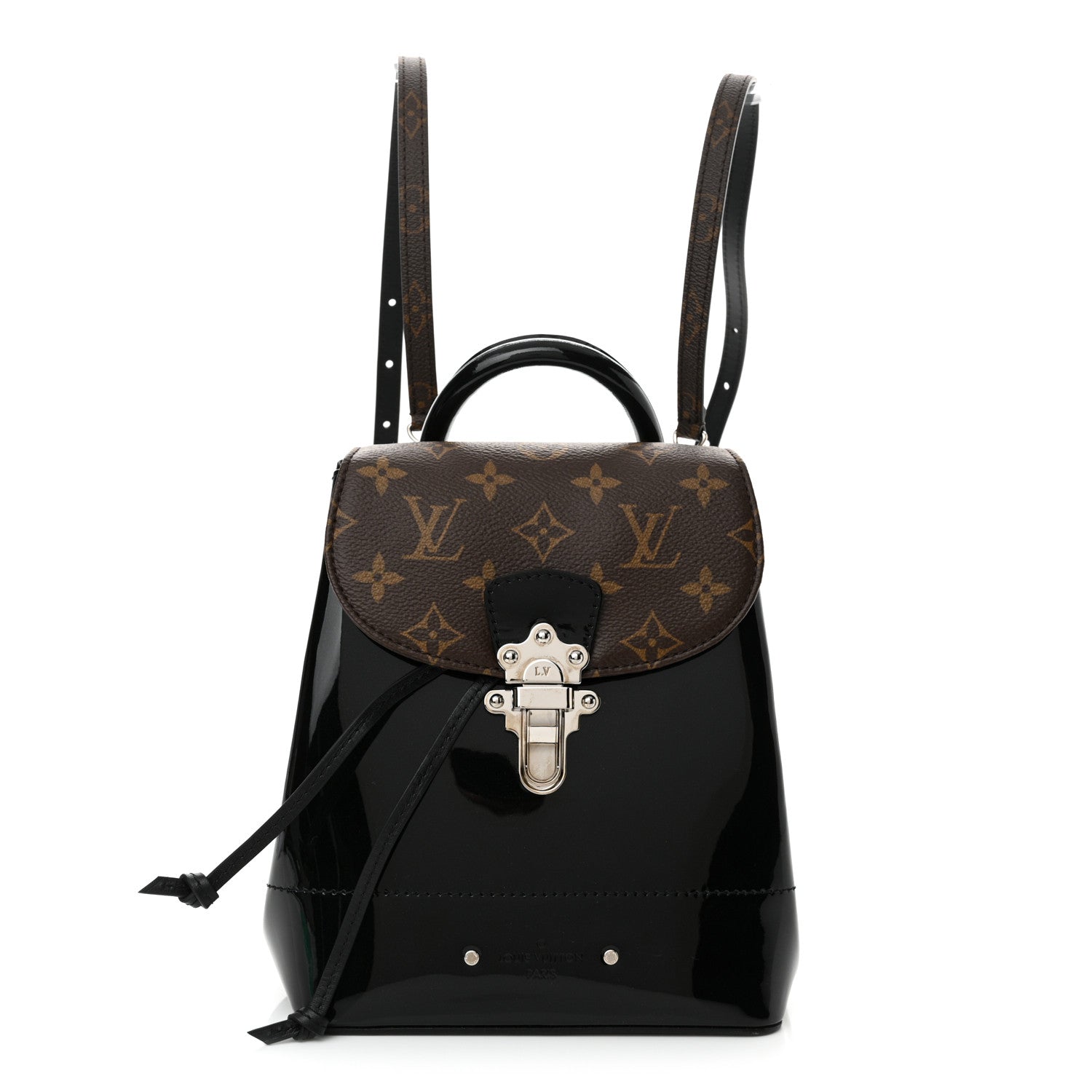 Louis Vuitton Patent Monogram Hot Springs Backpack Black 1 of 11