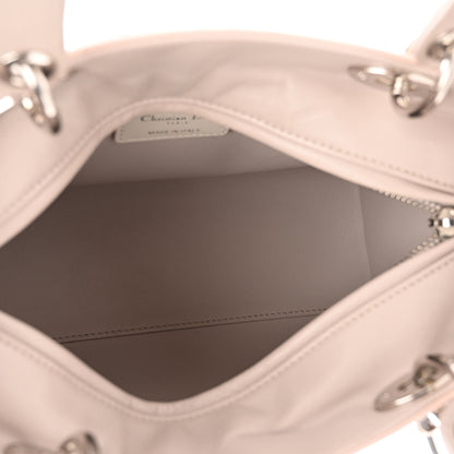 Christian Dior Lambskin Cannage Stitched Small Lady Dior Pink White 5 of 10