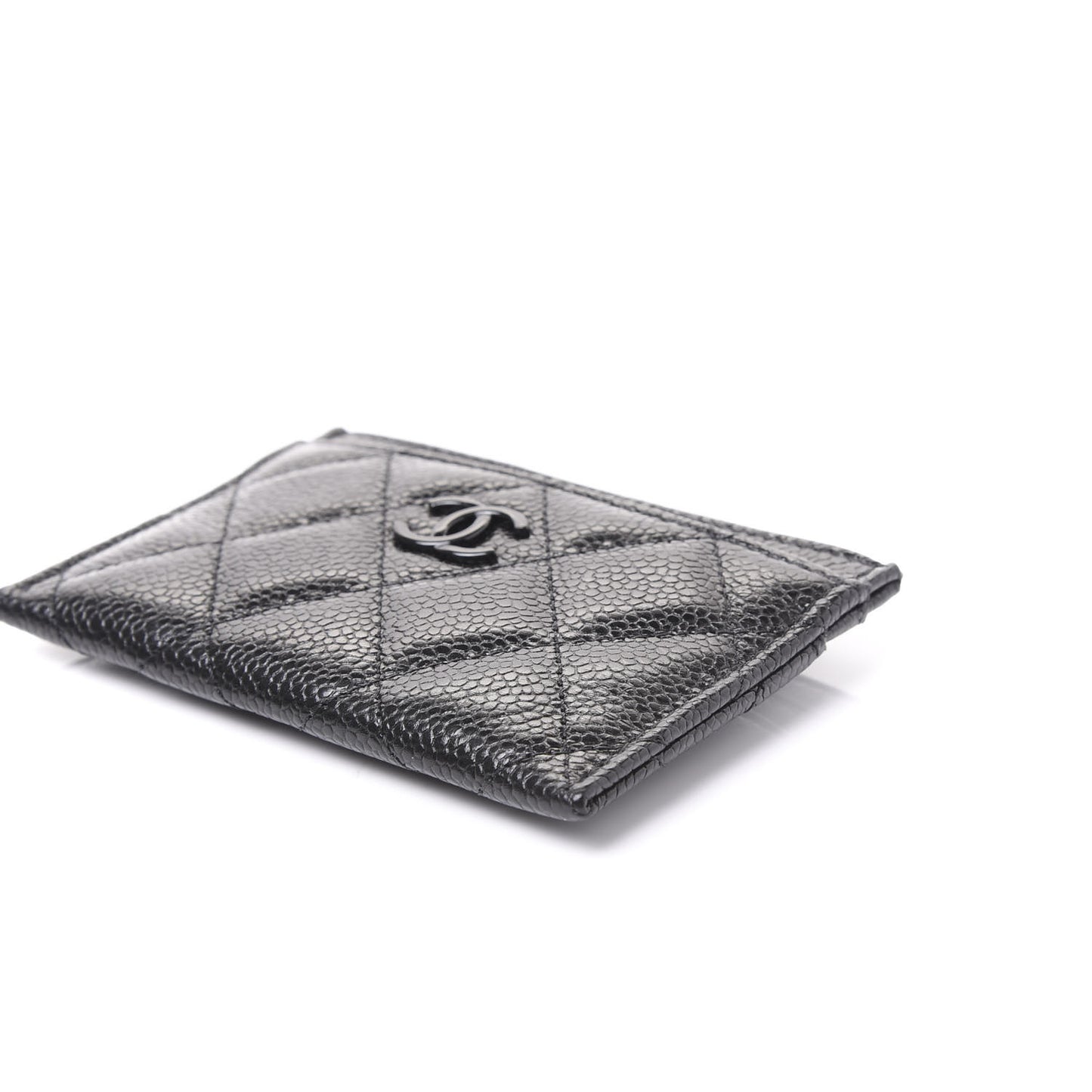 Caviar Quilted Incognito Card Holder Black
