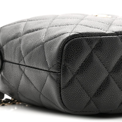 Chanel Caviar Quilted Hobo Clutch With Chain Black 9 of 11