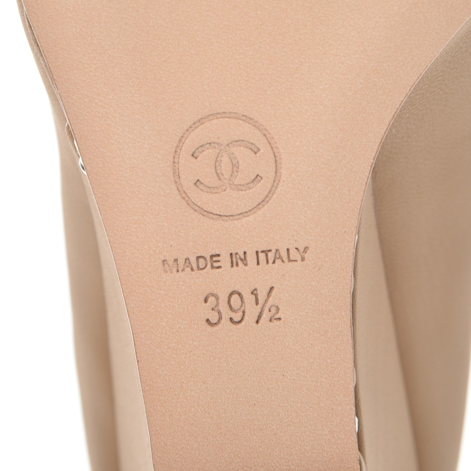 Chanel Calfskin Cap Toe Chain Wedge Pumps 39.5 Marron Clair Black 6 of 10