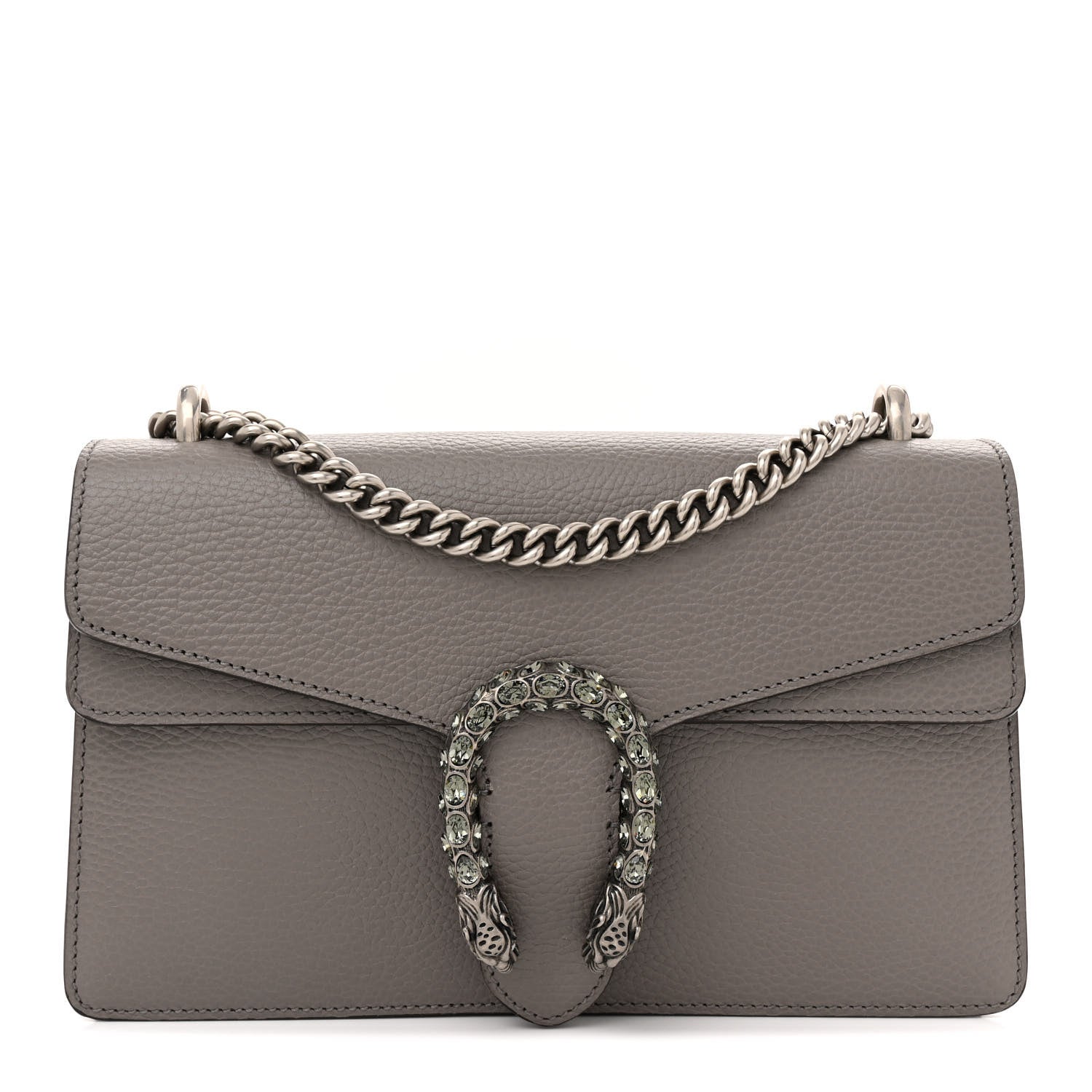 Gucci Pebbled Calfskin Small Dionysus Shoulder Bag Dusty Grey 1 of 12