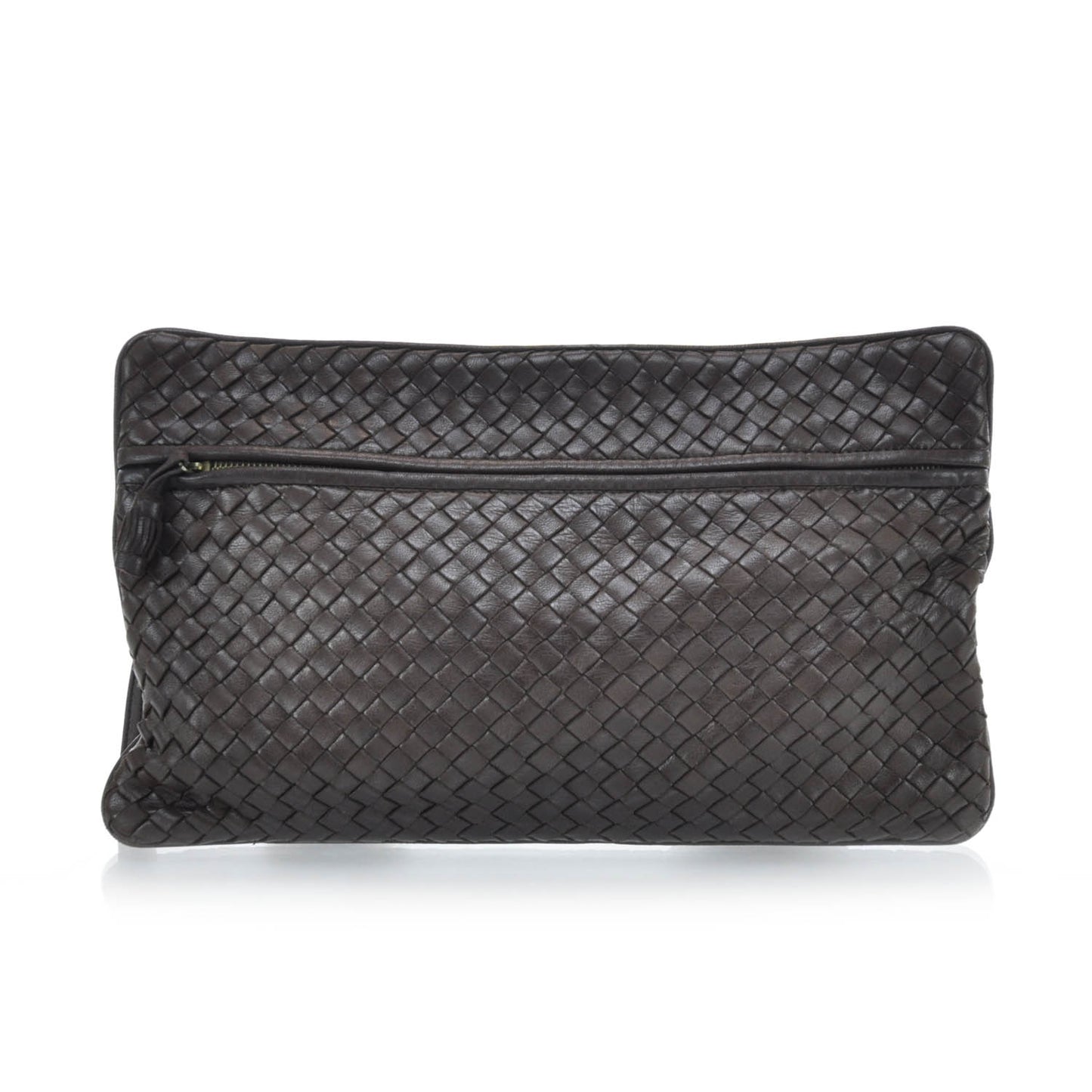 Vintage Woven Oversized Clutch Ebano