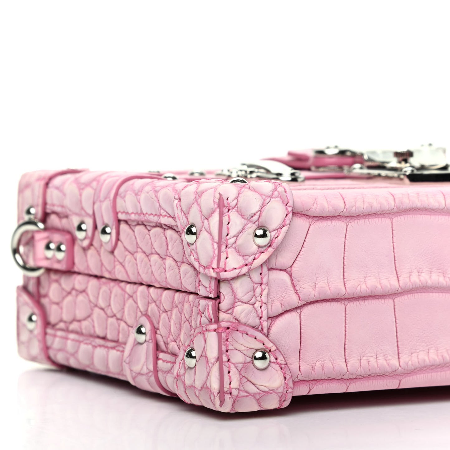 Alligator Petite Malle Pink