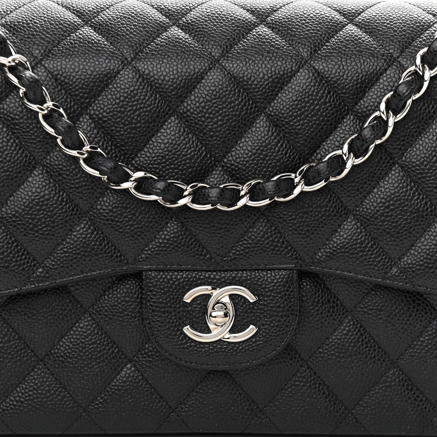 Chanel Caviar Quilted Jumbo Double Flap Black 8 of 11