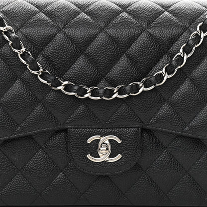 Chanel Caviar Quilted Jumbo Double Flap Black 8 of 11