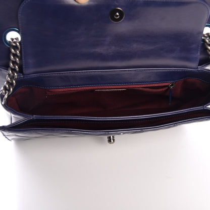 Chanel Glazed Calfskin Quilted Large Perfect Edge Flap Navy 5 of 8
