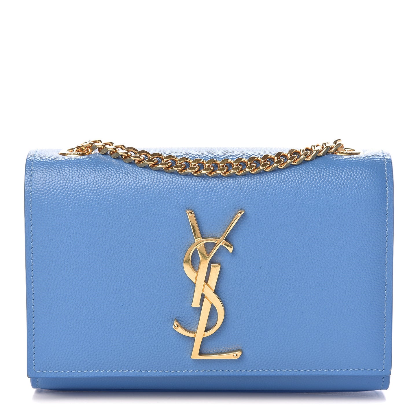 Grain De Poudre Small Classic Monogram Kate Satchel Blue Clair