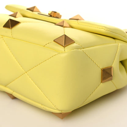 Valentino Garavani Nappa Medium Roman Stud Shoulder Bag Lime Sorbet 8 of 9
