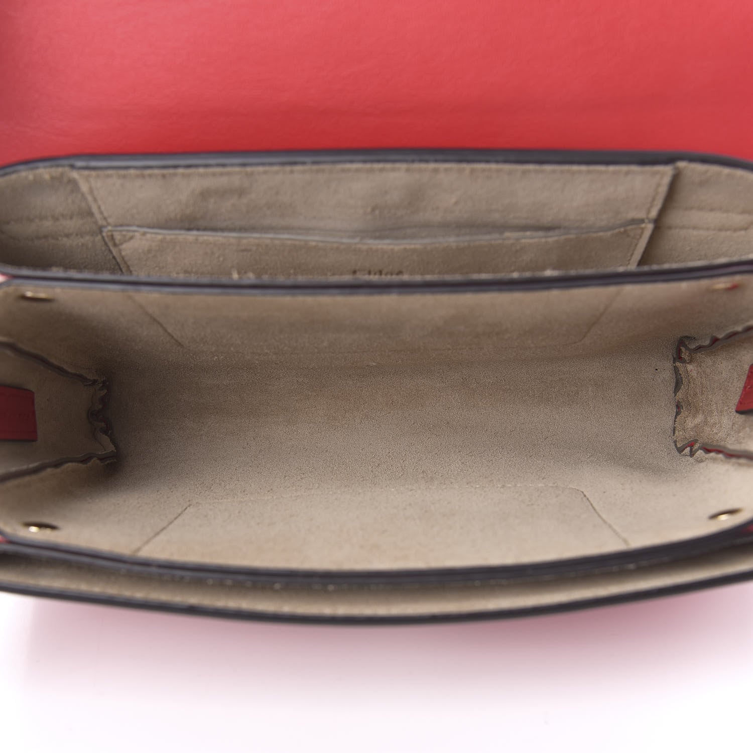 Chloe Suede Calfskin Small Faye Shoulder Bag Sepia Red 5 of 10