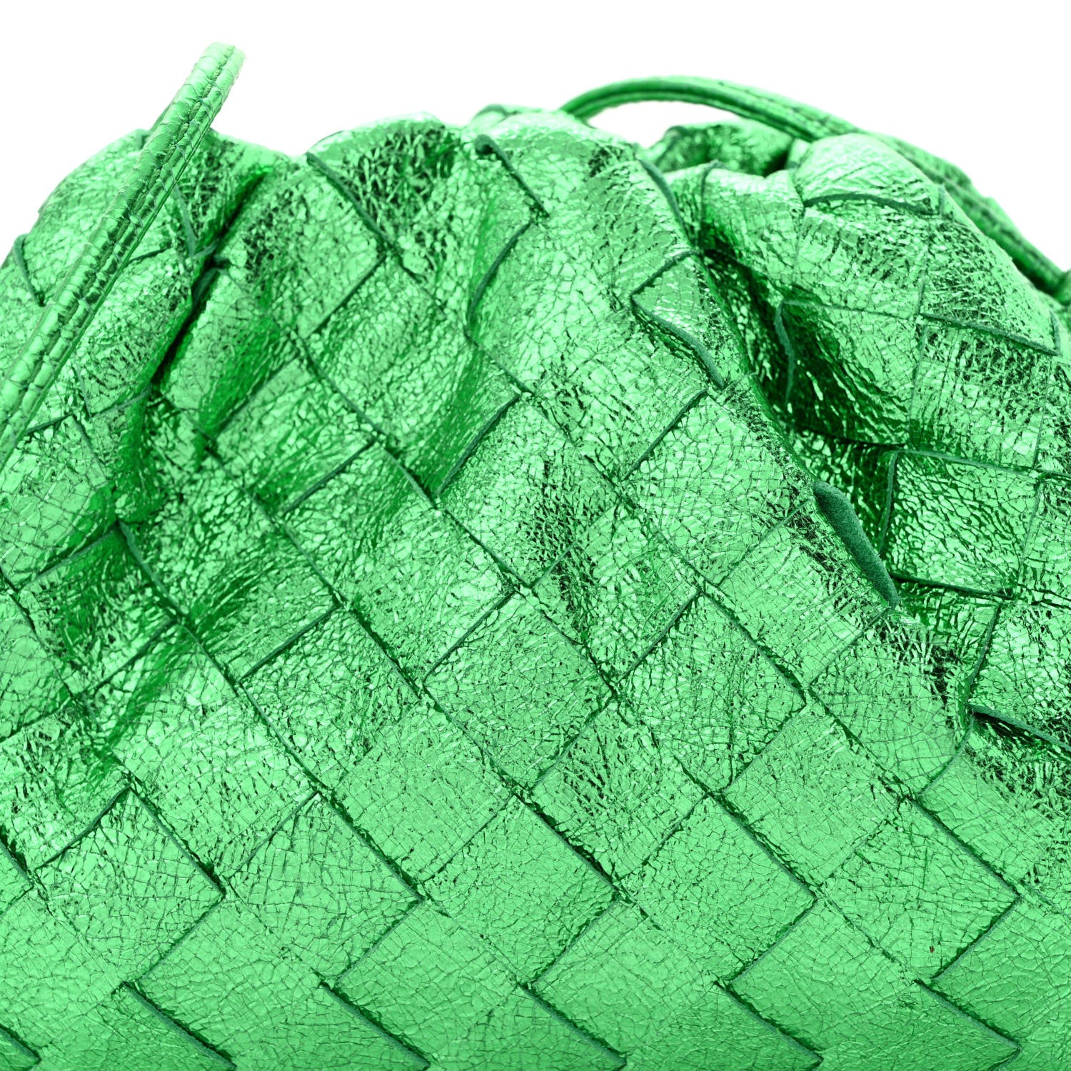 Bottega Veneta Metallic Nappa Intrecciato The Mini Pouch Parakeet 8 of 10