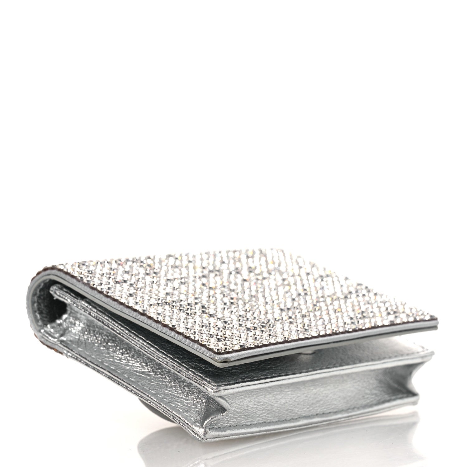 Judith Leiber Swarovski Crystal Convertible Belt Bag Silver 4 of 10