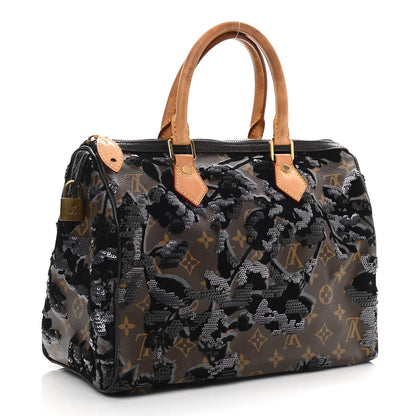 Louis Vuitton Monogram Fleur De Jais Sequins Speedy 30 3 of 14